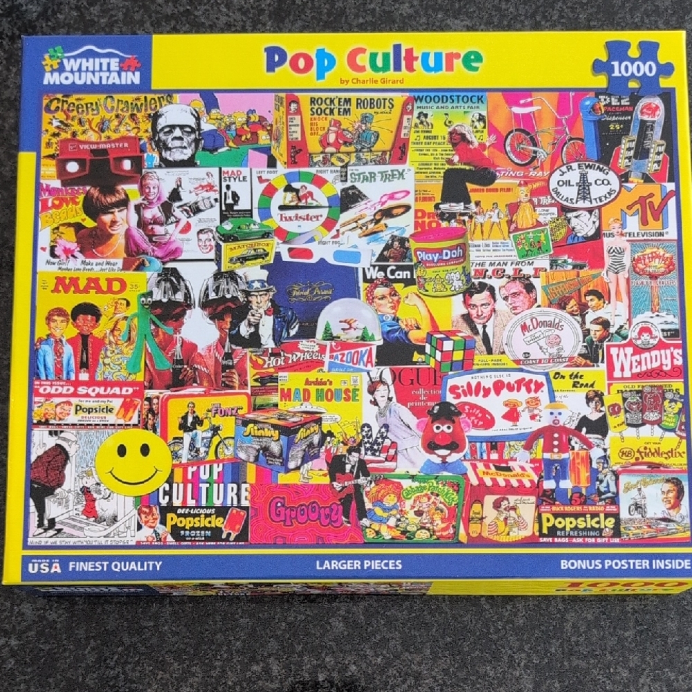 White Mountain Pop Culture Puzzle - Vibrant Colors
